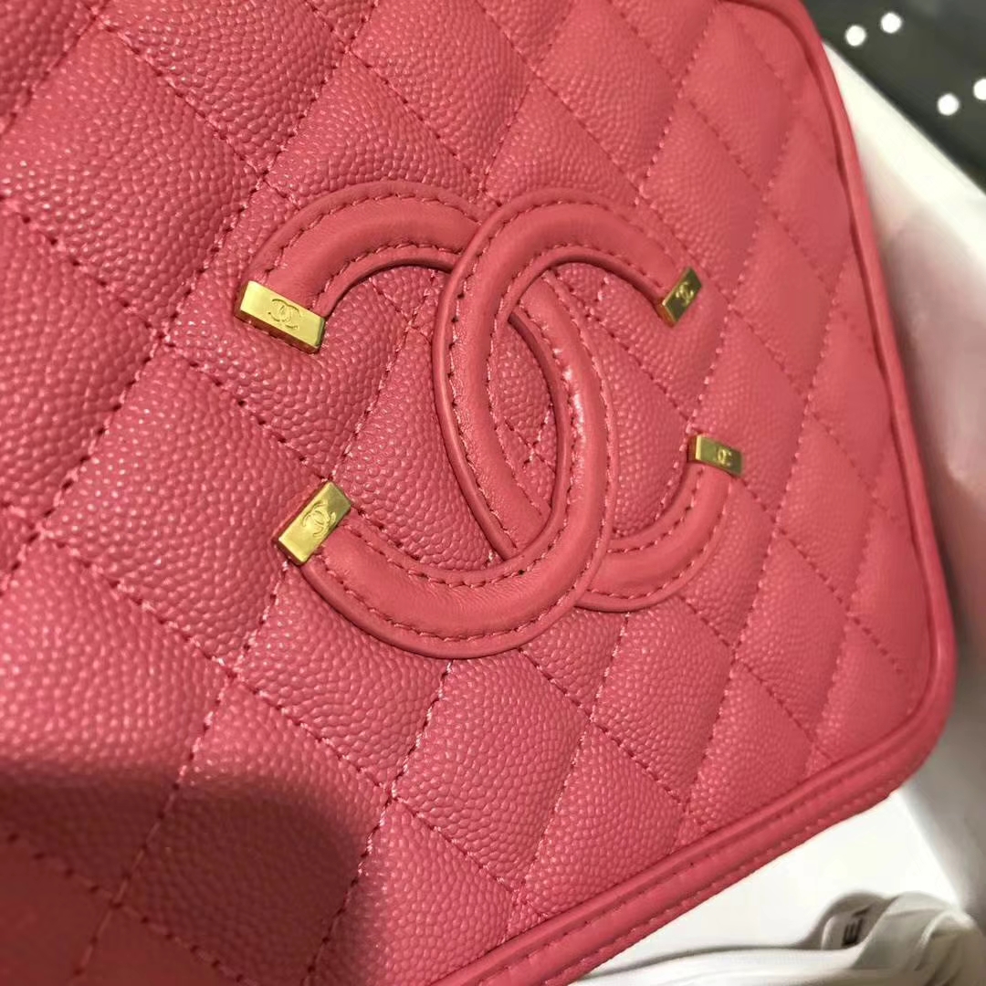 Chanel 香奈儿 化妆包 21cm 原厂皮小鱼子酱 唇膏粉