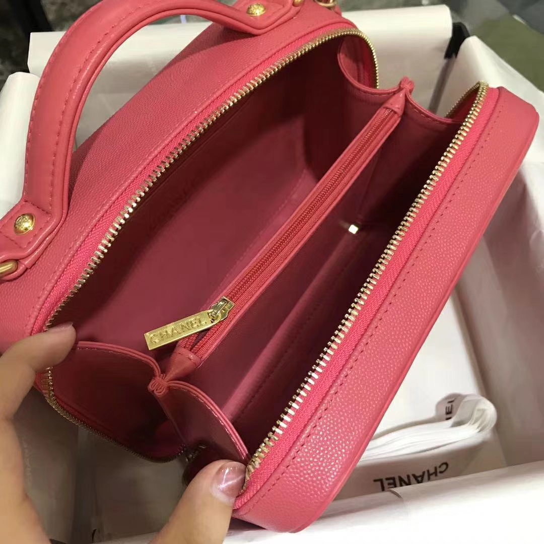 Chanel 香奈儿 化妆包 21cm 原厂皮小鱼子酱 唇膏粉