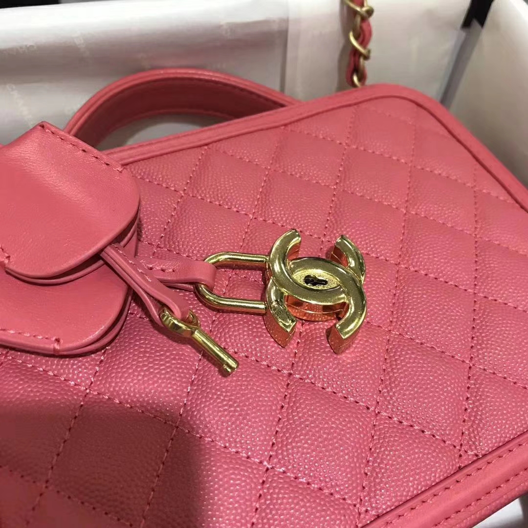 Chanel 香奈儿 化妆包 21cm 原厂皮小鱼子酱 唇膏粉