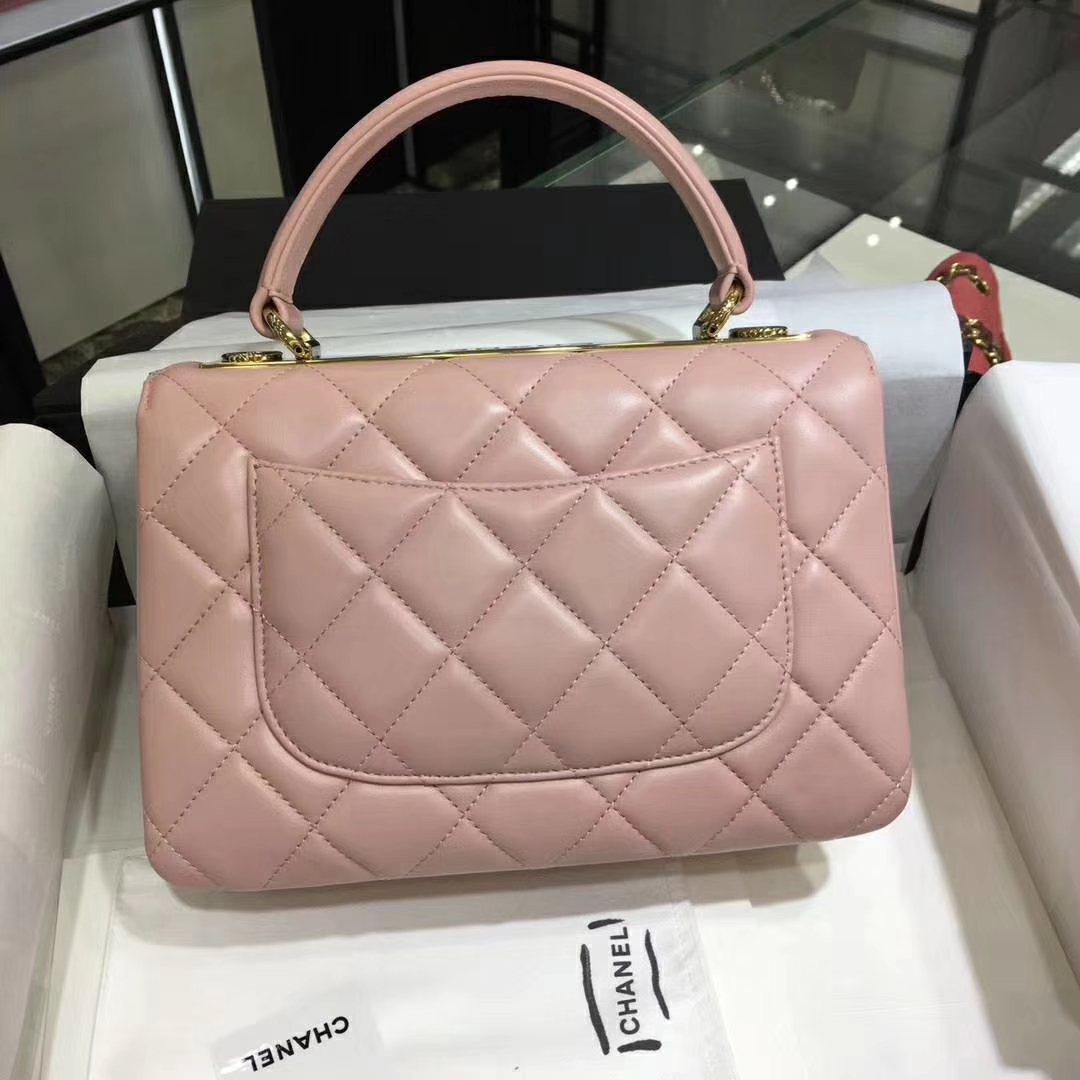 Chanel 香奈儿 Trendy CC 小羊皮 浅粉色 25cm 金扣 现货