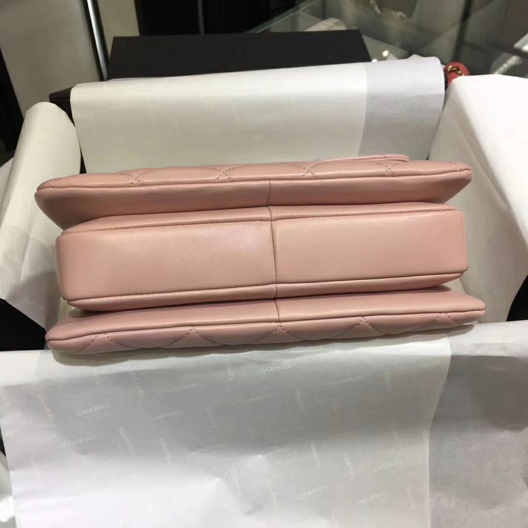 Chanel 香奈儿 Trendy CC 小羊皮 浅粉色 25cm 金扣 现货