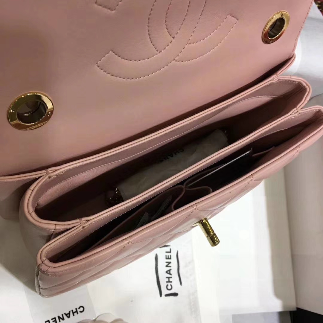 Chanel 香奈儿 Trendy CC 小羊皮 浅粉色 25cm 金扣 现货