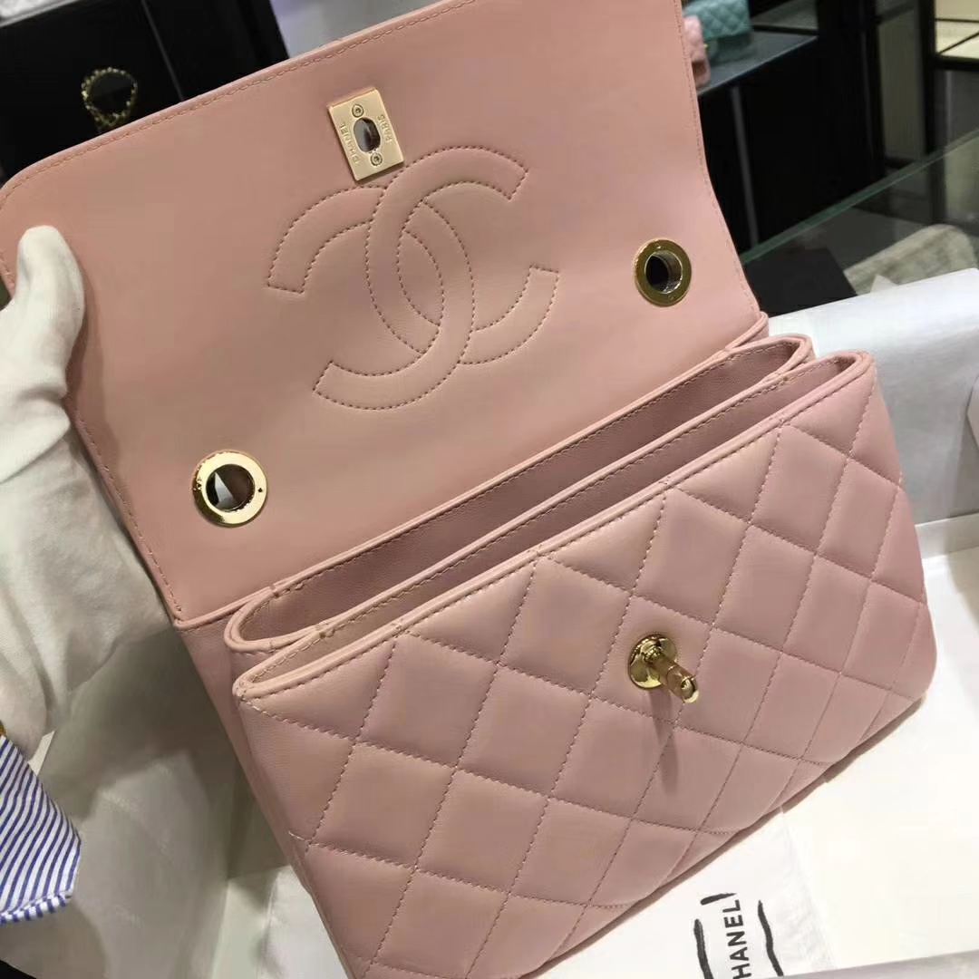 Chanel 香奈儿 Trendy CC 小羊皮 浅粉色 25cm 金扣 现货