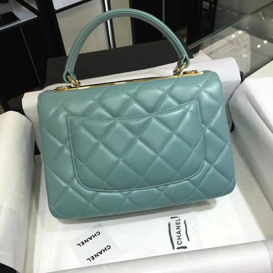Chanel 香奈儿 Trendy CC 小羊皮 薄荷绿 25cm 浅金扣 现货