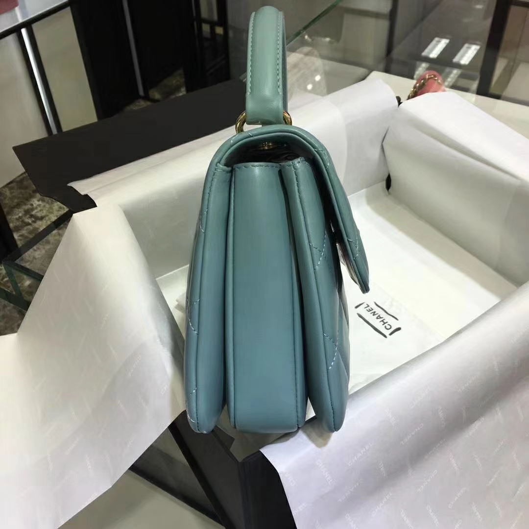 Chanel 香奈儿 Trendy CC 小羊皮 薄荷绿 25cm 浅金扣 现货