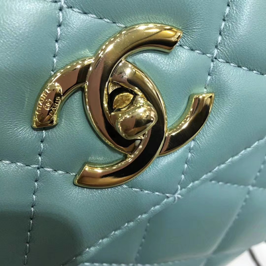 Chanel 香奈儿 Trendy CC 小羊皮 薄荷绿 25cm 浅金扣 现货