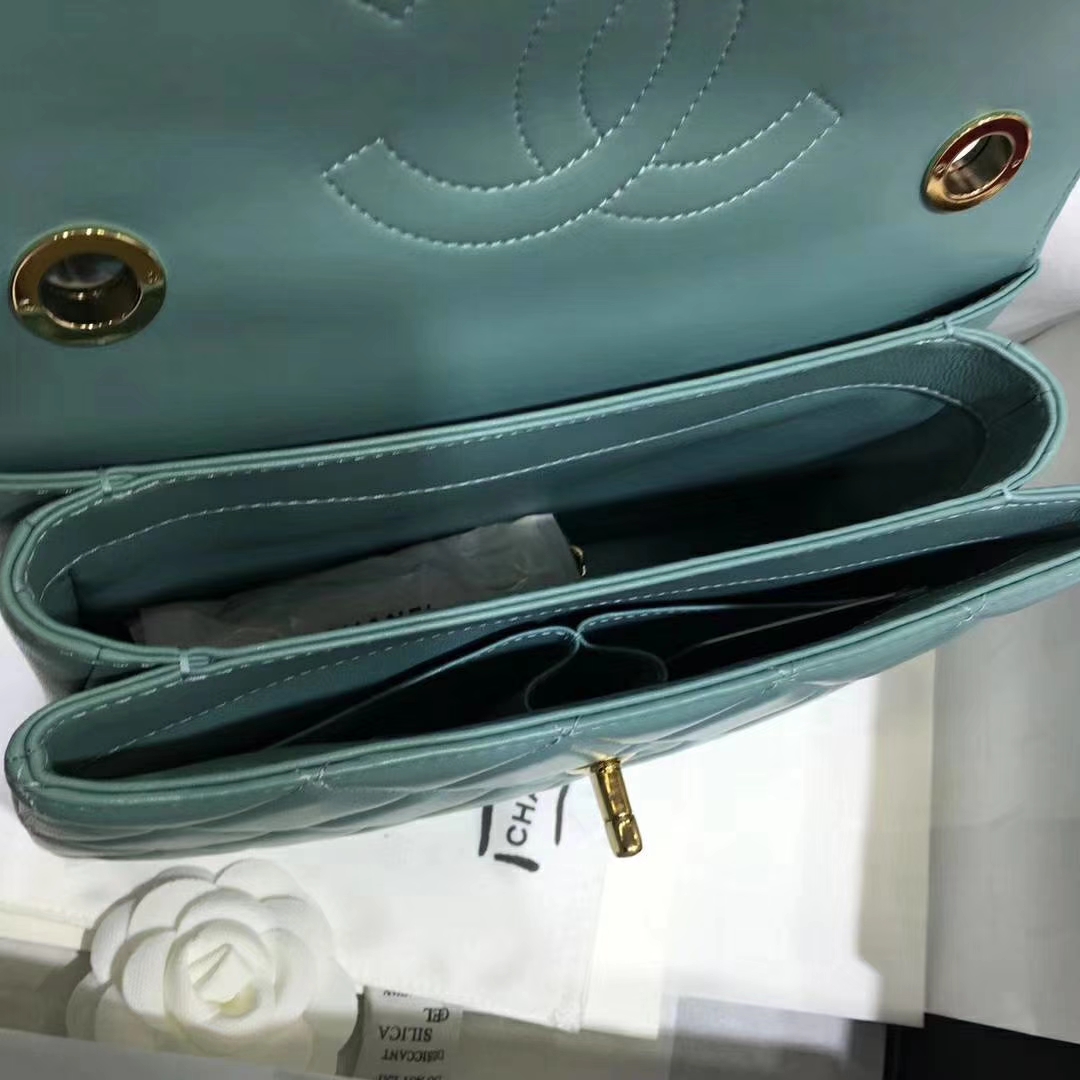Chanel 香奈儿 Trendy CC 小羊皮 薄荷绿 25cm 浅金扣 现货