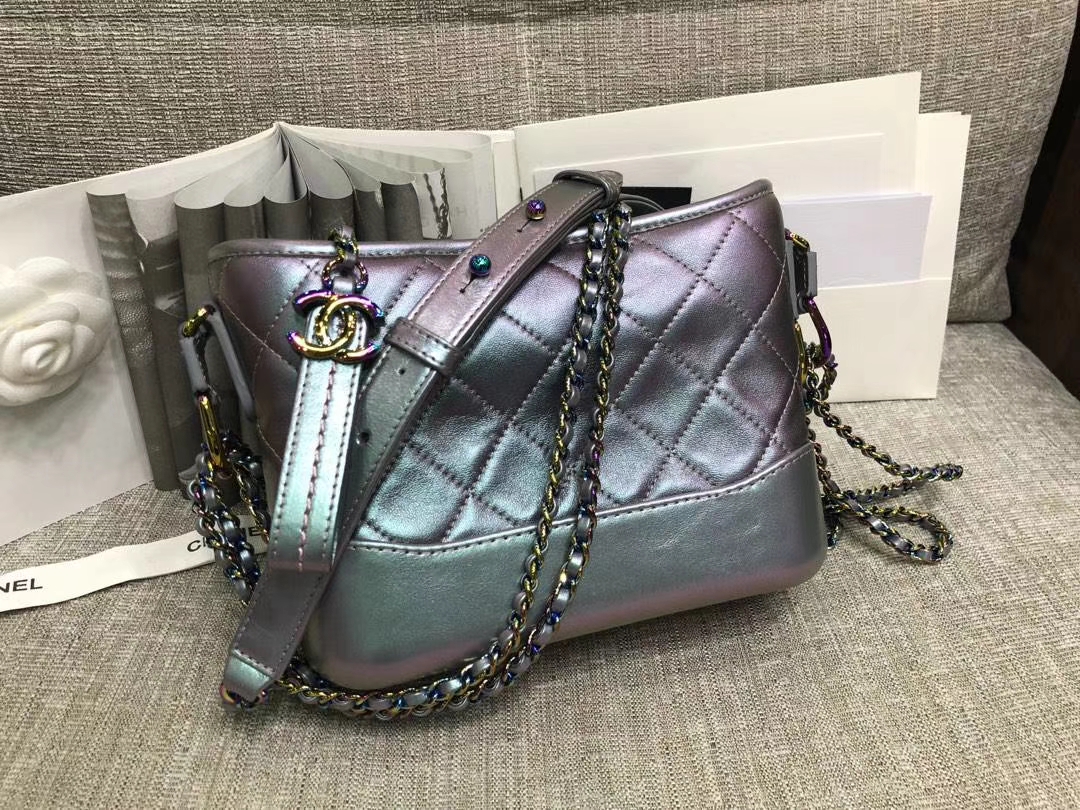 Chanel 香奈儿 原单流浪包 幻彩紫重磅 五金重量一致 不掉色 皮质手感一致