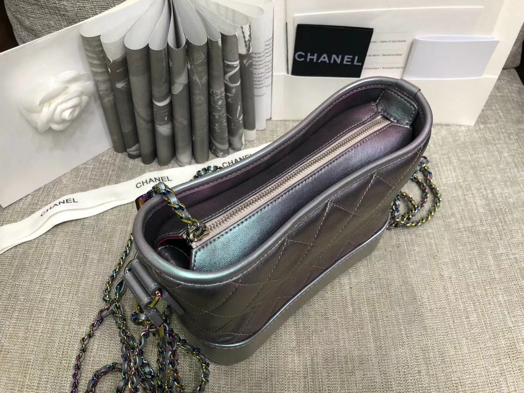 Chanel 香奈儿 原单流浪包 幻彩紫重磅 五金重量一致 不掉色 皮质手感一致