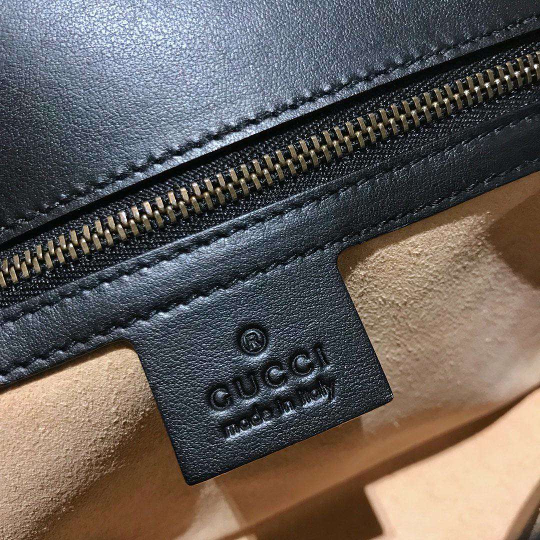 GUCCI官网同步 代购版本 原厂皮料五金打造 工艺一流 26cm 黑色