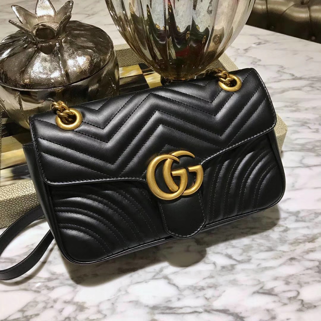 GUCCI官网同步 代购版本 原厂皮料五金打造 工艺一流 26cm 
