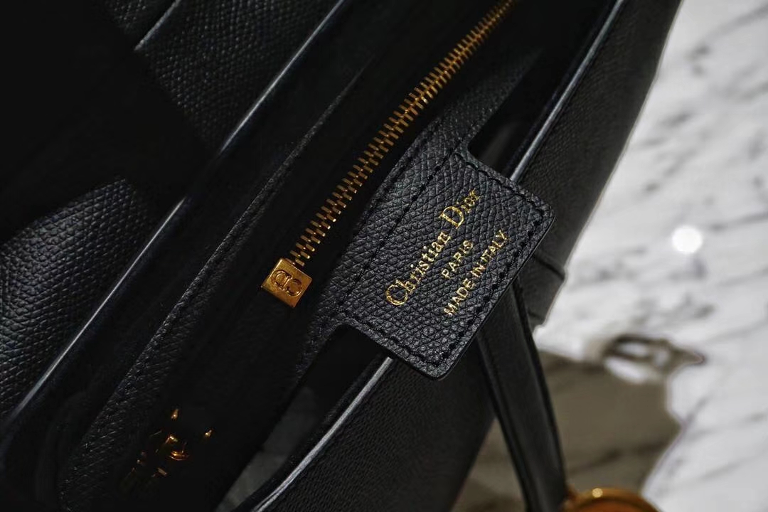 Dior 迪奥 原厂掌纹牛皮 黑色 马鞍包