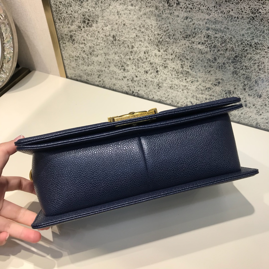 Leboy 代购版本 25cm 进口鱼子酱 海军蓝 古金扣