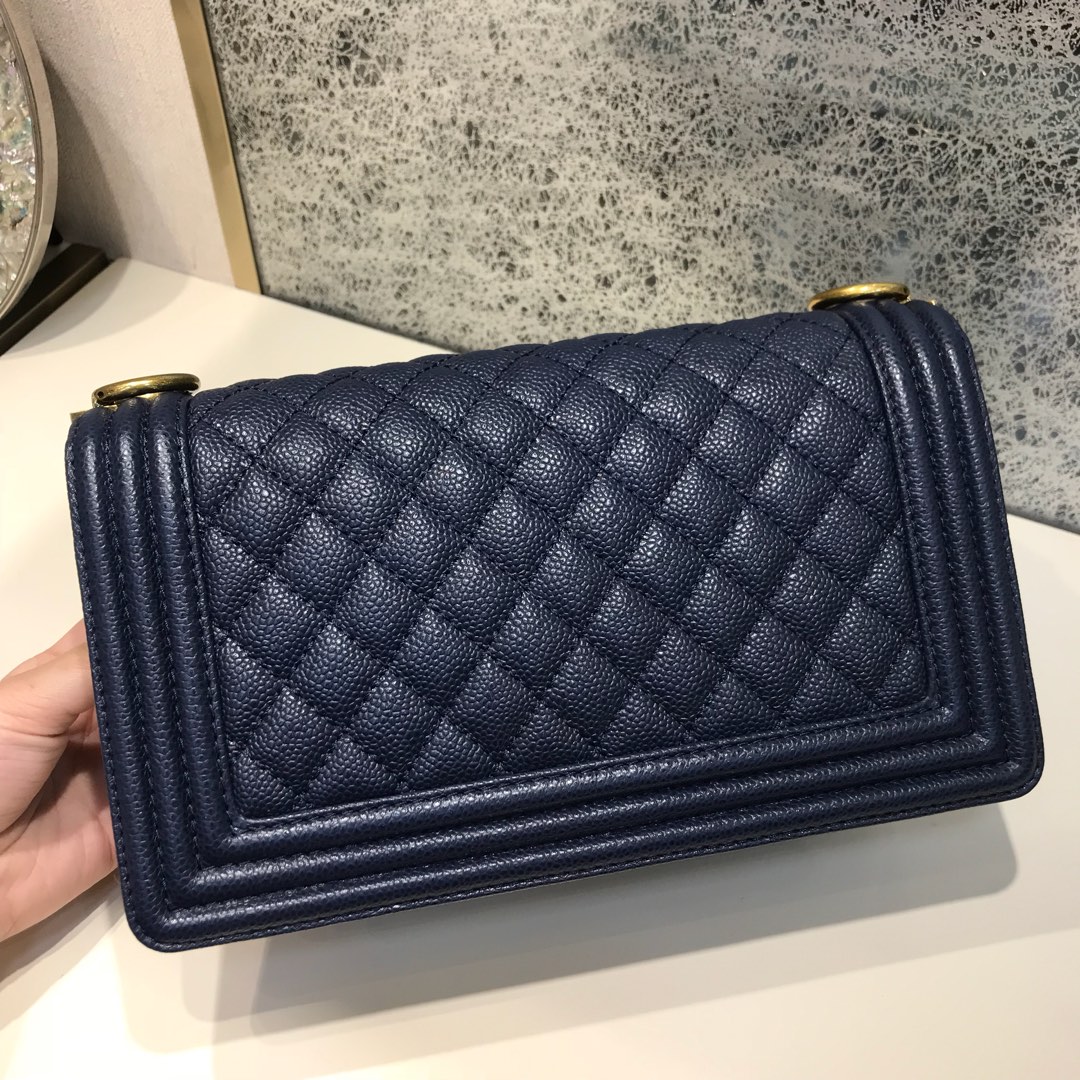 Leboy 代购版本 25cm 进口鱼子酱 海军蓝 古金扣