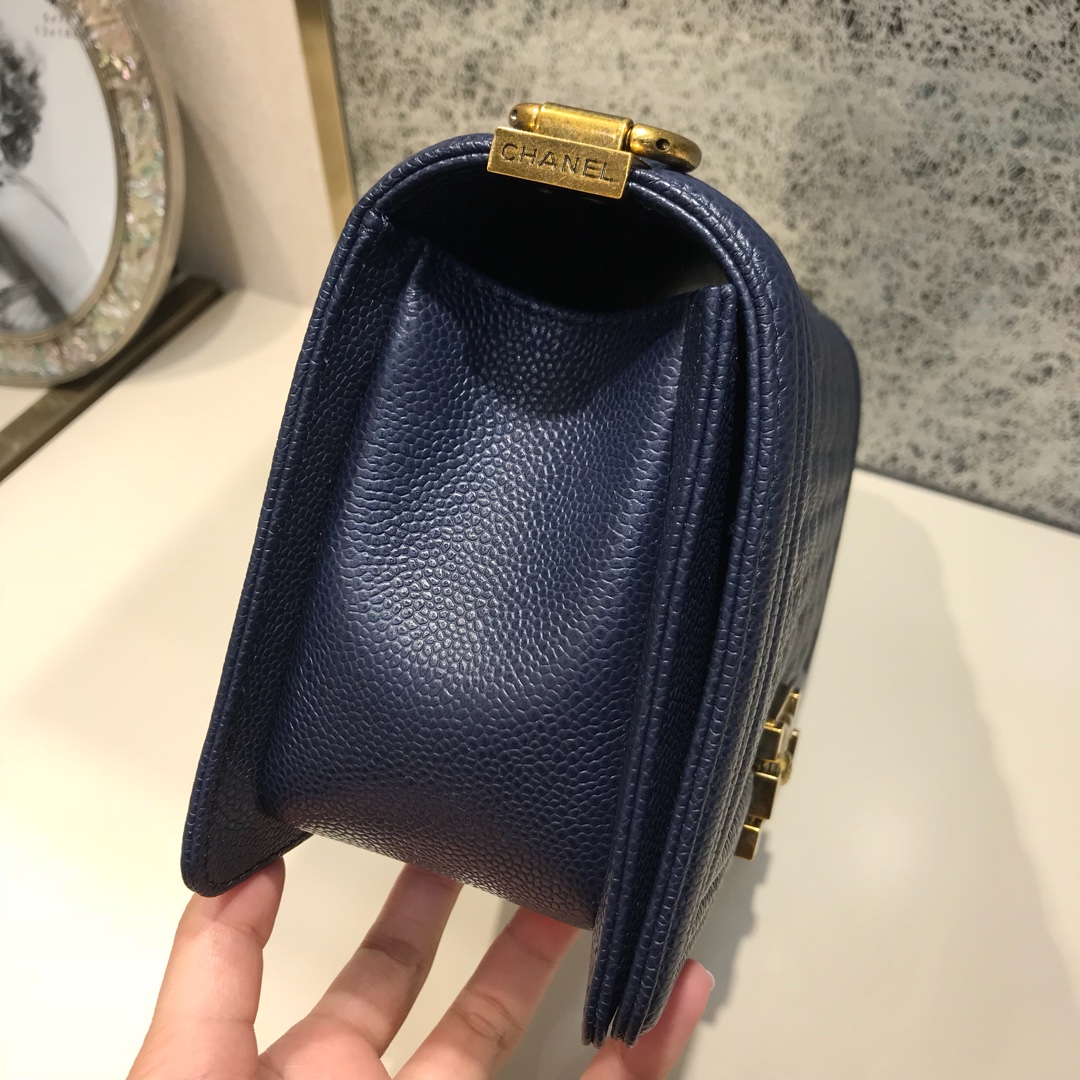 Leboy 代购版本 25cm 进口鱼子酱 海军蓝 古金扣