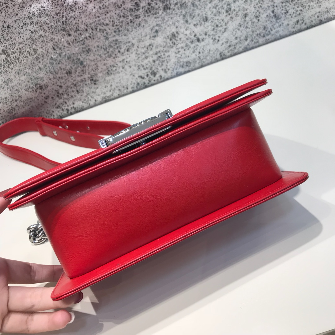 Leboy 顶级代购版本 20cm 原厂树膏皮 大红色 银扣 只有少量现货