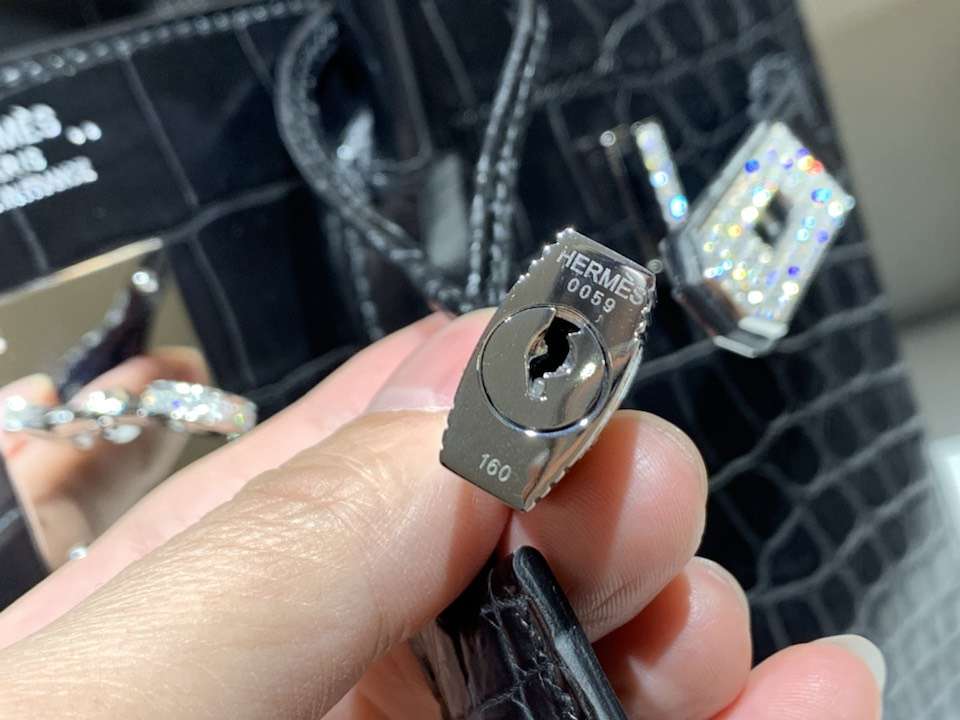 HERMES 爱马仕 Brikin 25cm 鳄鱼皮 黑色 现货