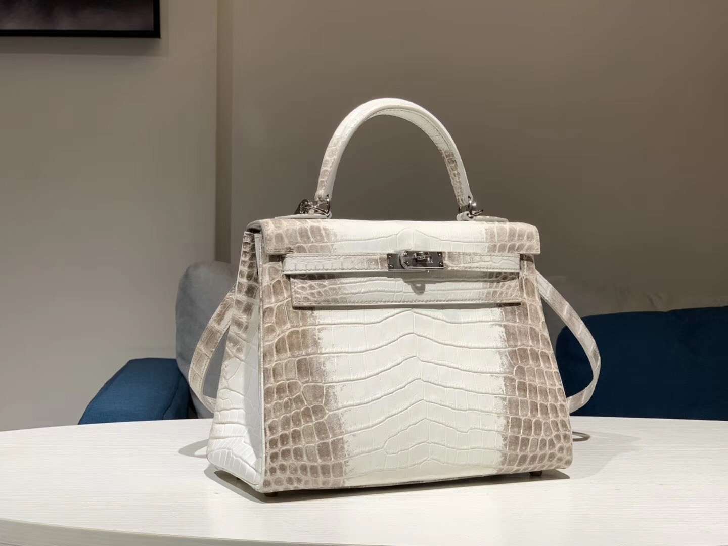 HERMES 爱马仕 Kelly 25cm 鳄鱼皮 喜马拉雅 现货