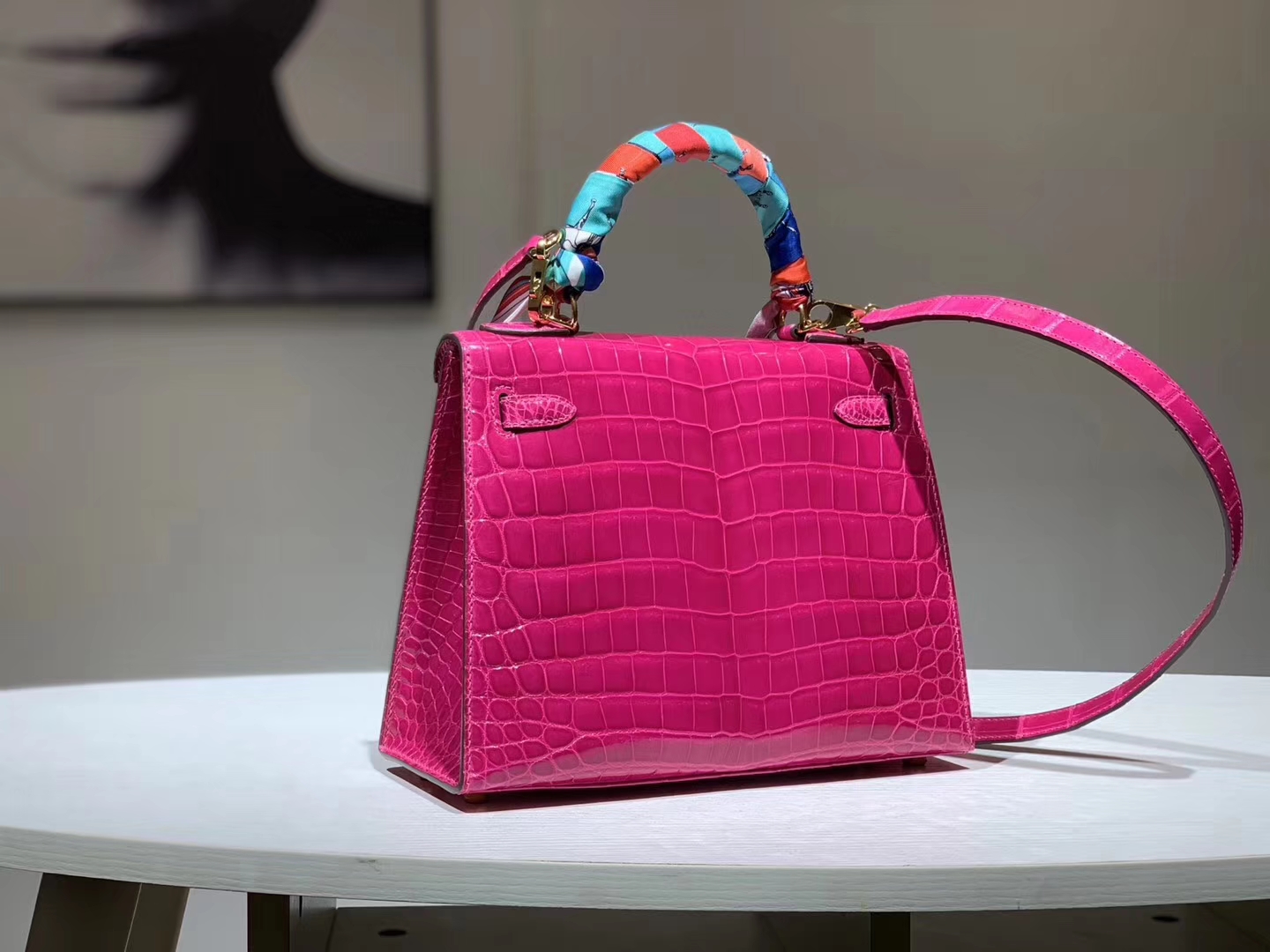 HERMES birkin 30cm 鳄鱼皮 玫红 现货