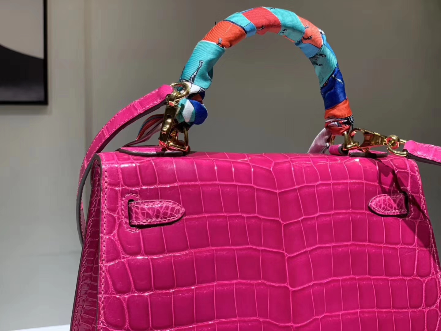 HERMES birkin 30cm 鳄鱼皮 玫红 现货