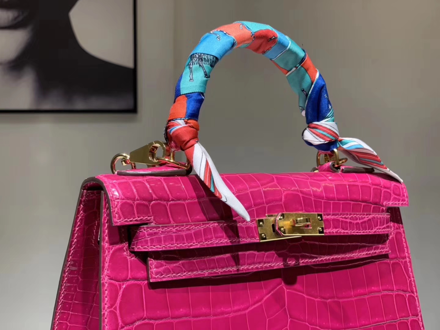 HERMES birkin 30cm 鳄鱼皮 玫红 现货