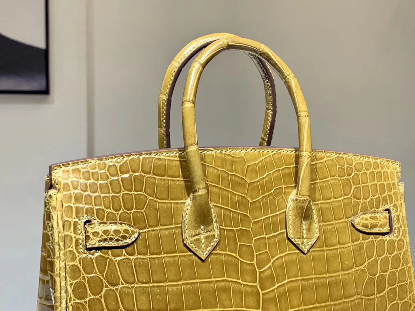 HERMES Birkin 25CM 鳄鱼皮 焦糖杏色 现货