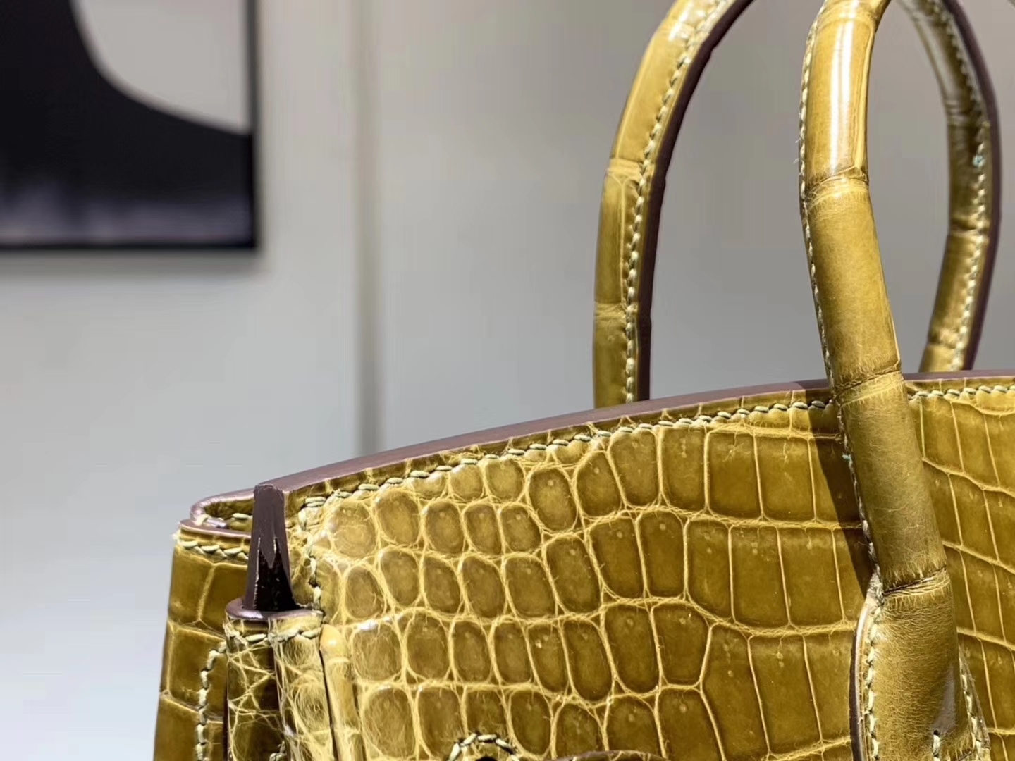 HERMES Birkin 25CM 鳄鱼皮 焦糖杏色 现货