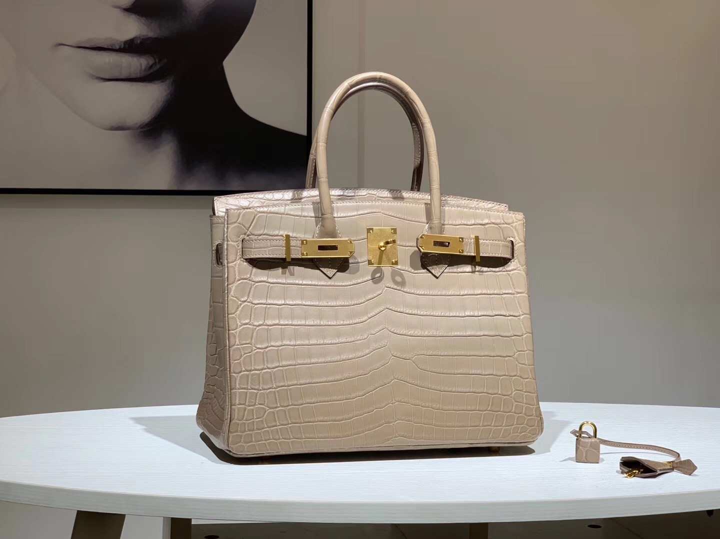 HERMES birkin 30cm 鳄鱼皮 大象灰 现货
