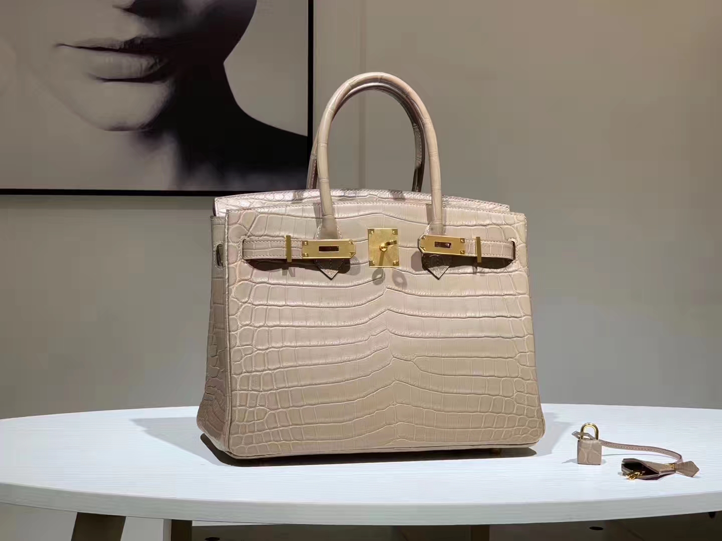 HERMES birkin 30cm 鳄鱼皮 大象灰 现货