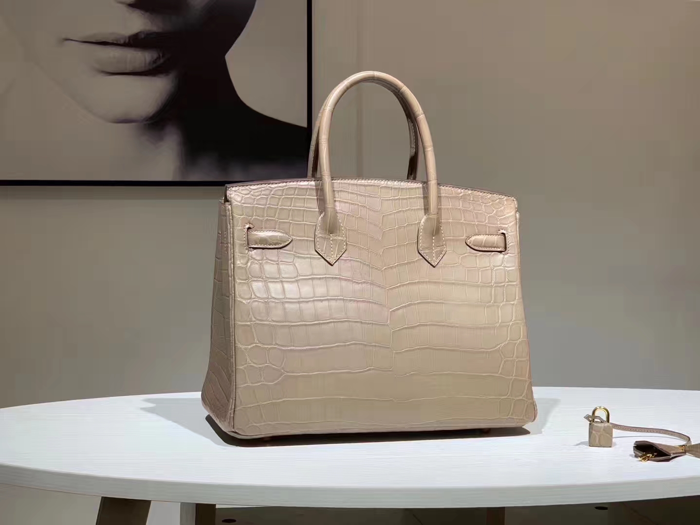 HERMES birkin 30cm 鳄鱼皮 大象灰 现货