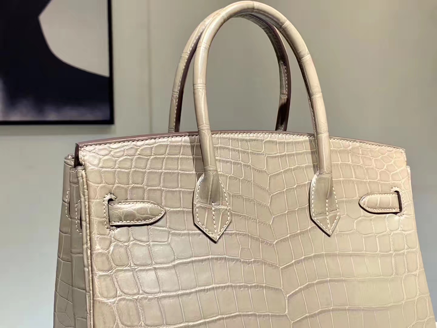 HERMES birkin 30cm 鳄鱼皮 大象灰 现货