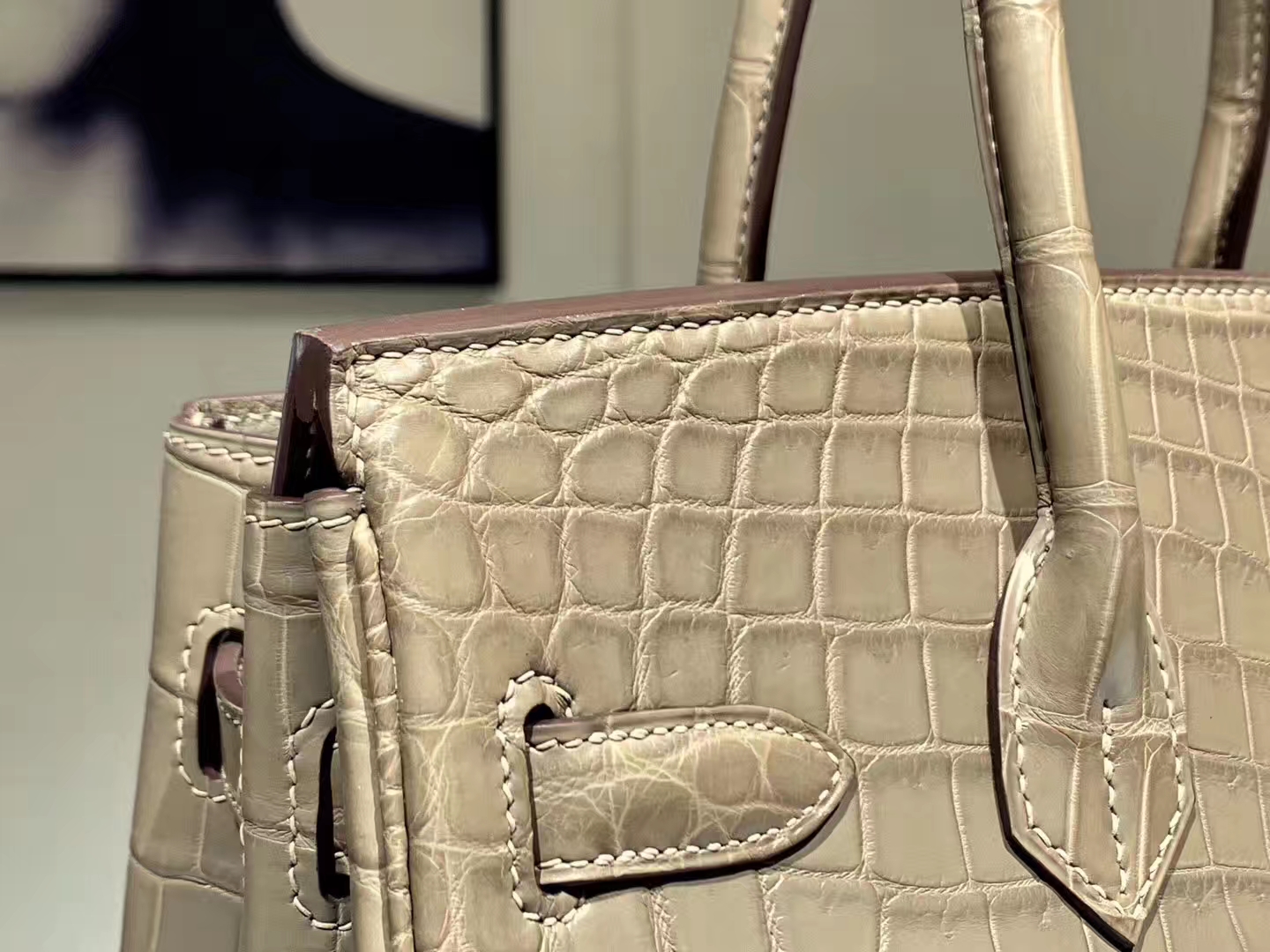 HERMES birkin 30cm 鳄鱼皮 大象灰 现货