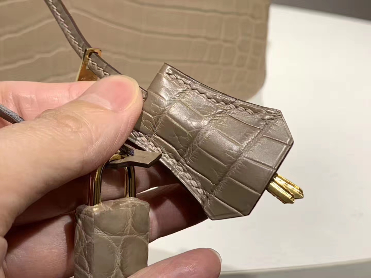 HERMES birkin 30cm 鳄鱼皮 大象灰 现货