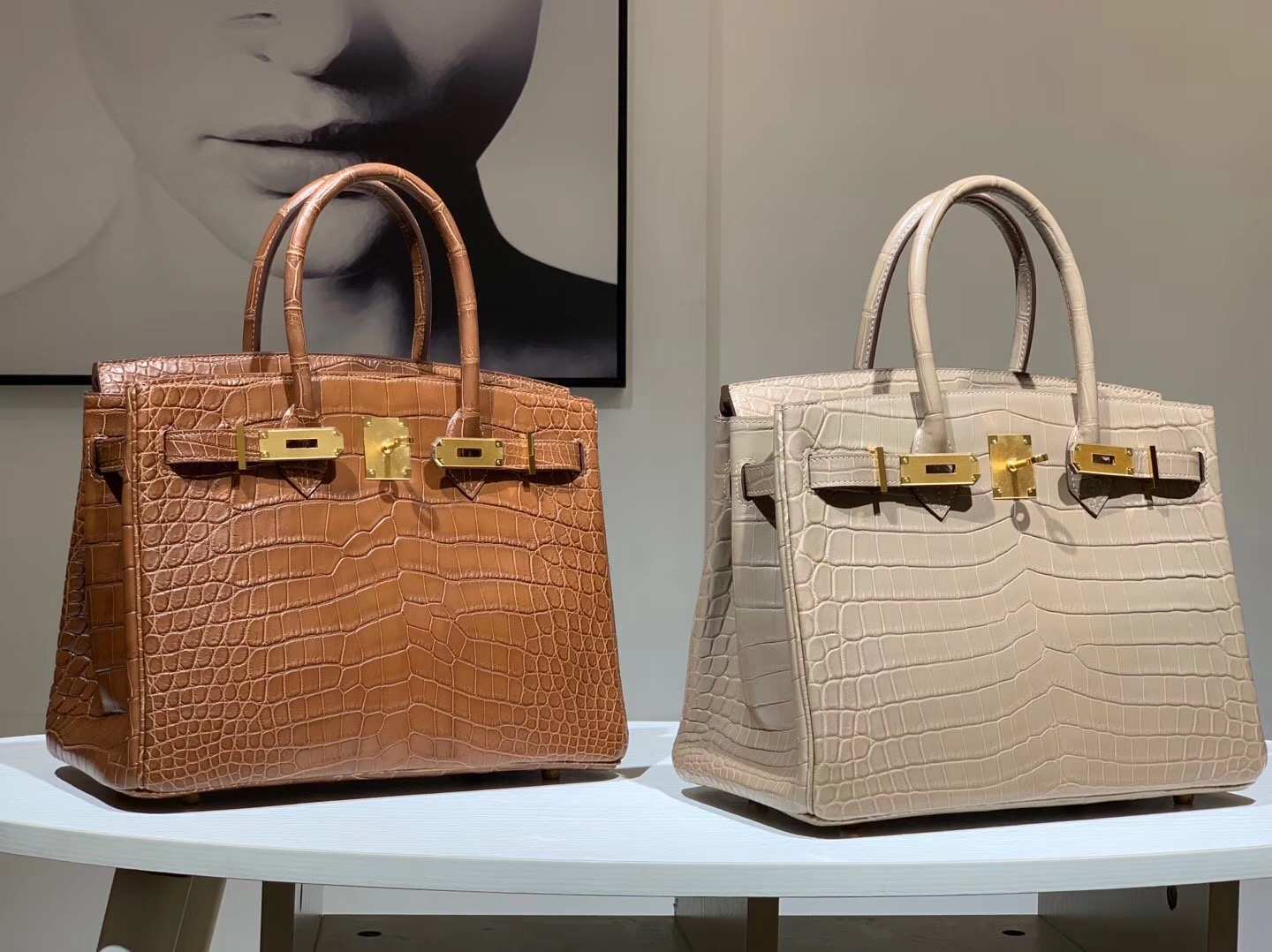 HERMES birkin 30cm 鳄鱼皮 焦糖色 现货