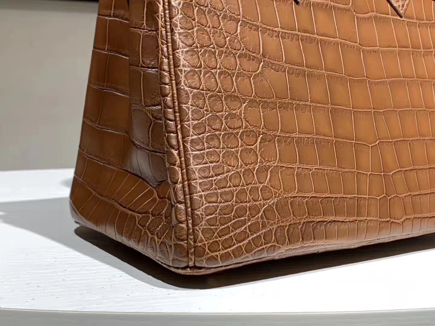 HERMES birkin 30cm 鳄鱼皮 焦糖色 现货