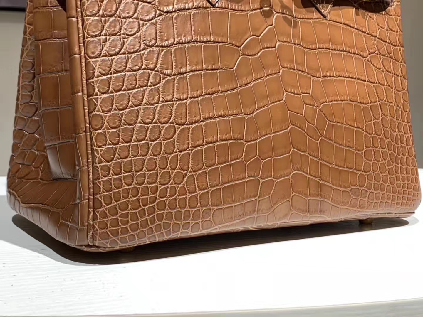 HERMES birkin 30cm 鳄鱼皮 焦糖色 现货