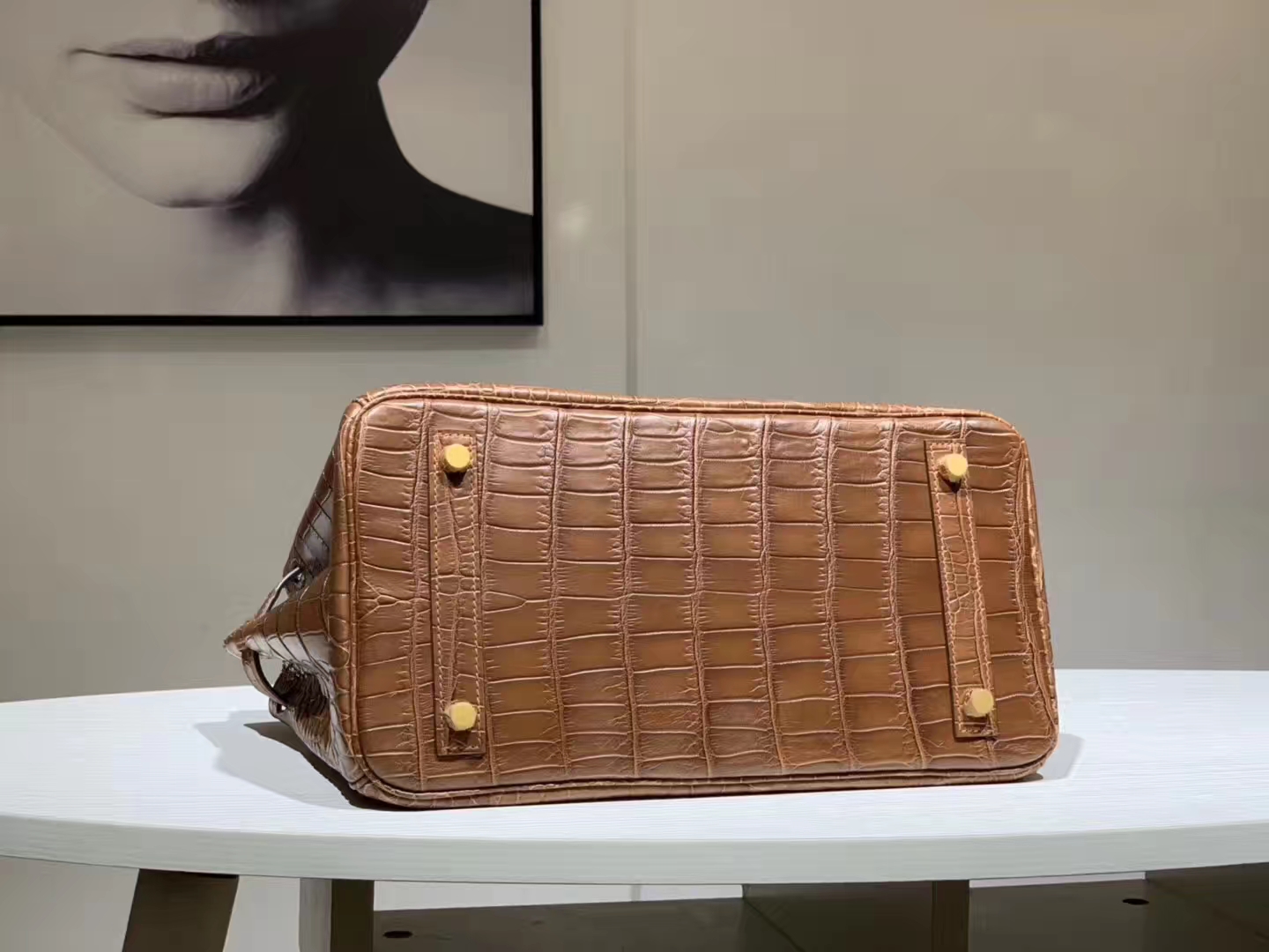 HERMES birkin 30cm 鳄鱼皮 焦糖色 现货