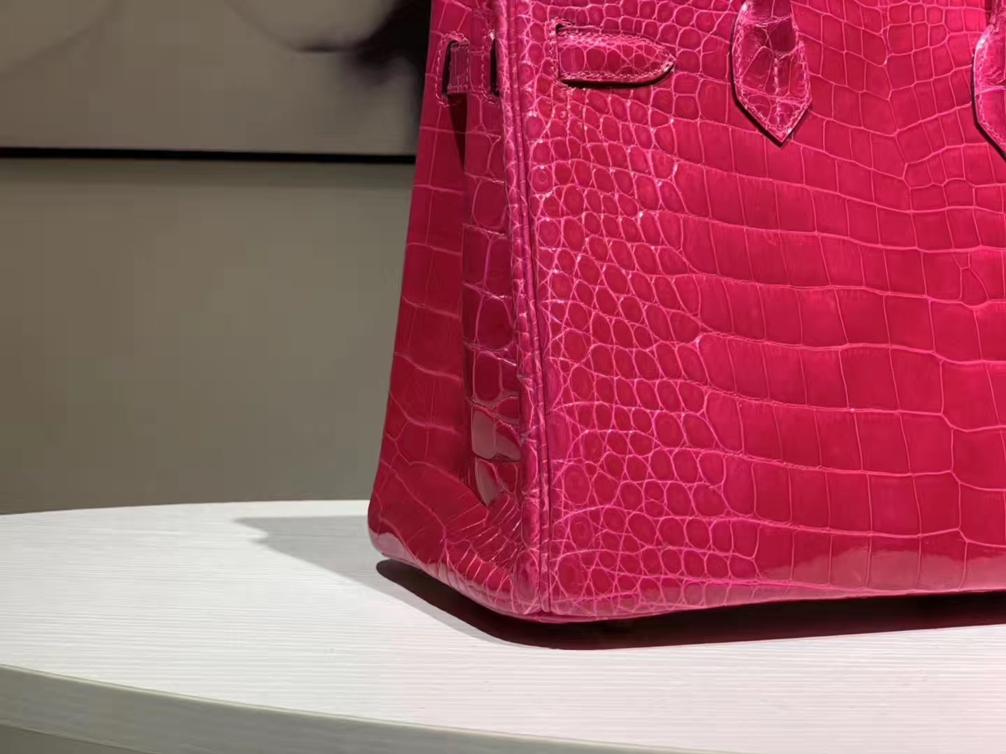 HERMES birkin 30cm 鳄鱼皮 玫红 现货