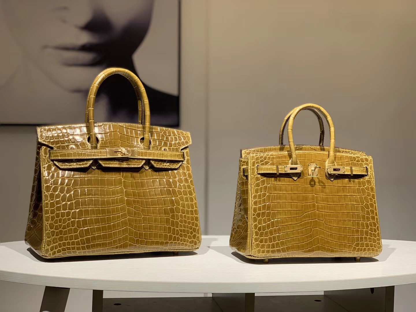 HERMES birkin 25cm 鳄鱼皮 姜皮黄 现货