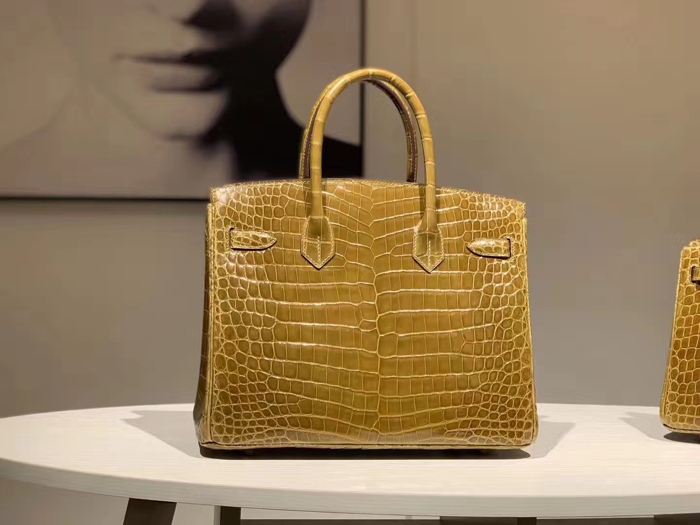 HERMES birkin 25cm 鳄鱼皮 姜皮黄 现货