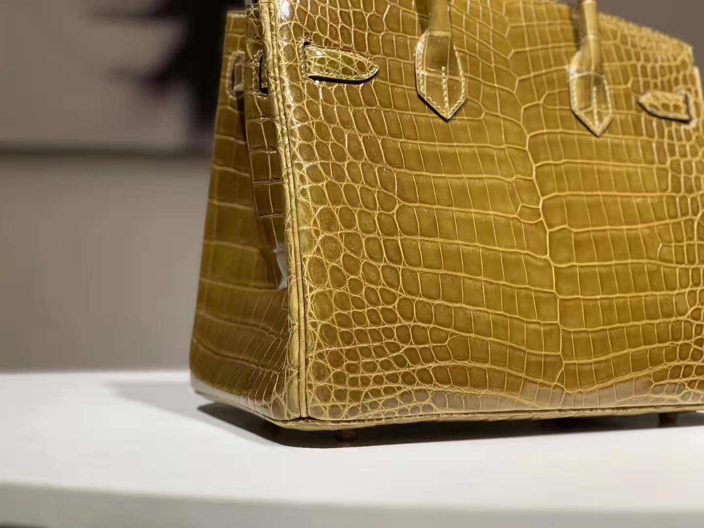 HERMES birkin 25cm 鳄鱼皮 姜皮黄 现货