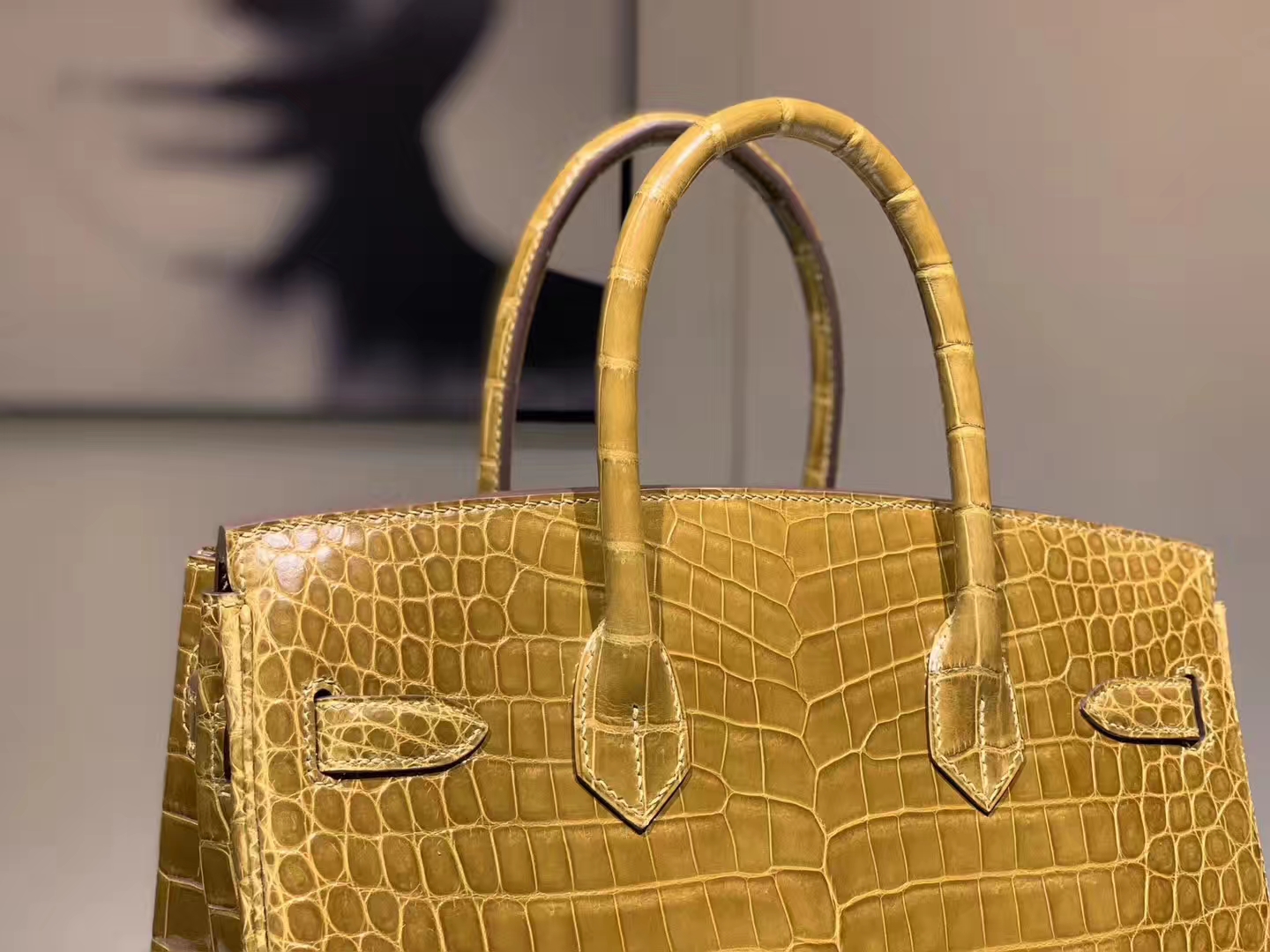 HERMES birkin 25cm 鳄鱼皮 姜皮黄 现货