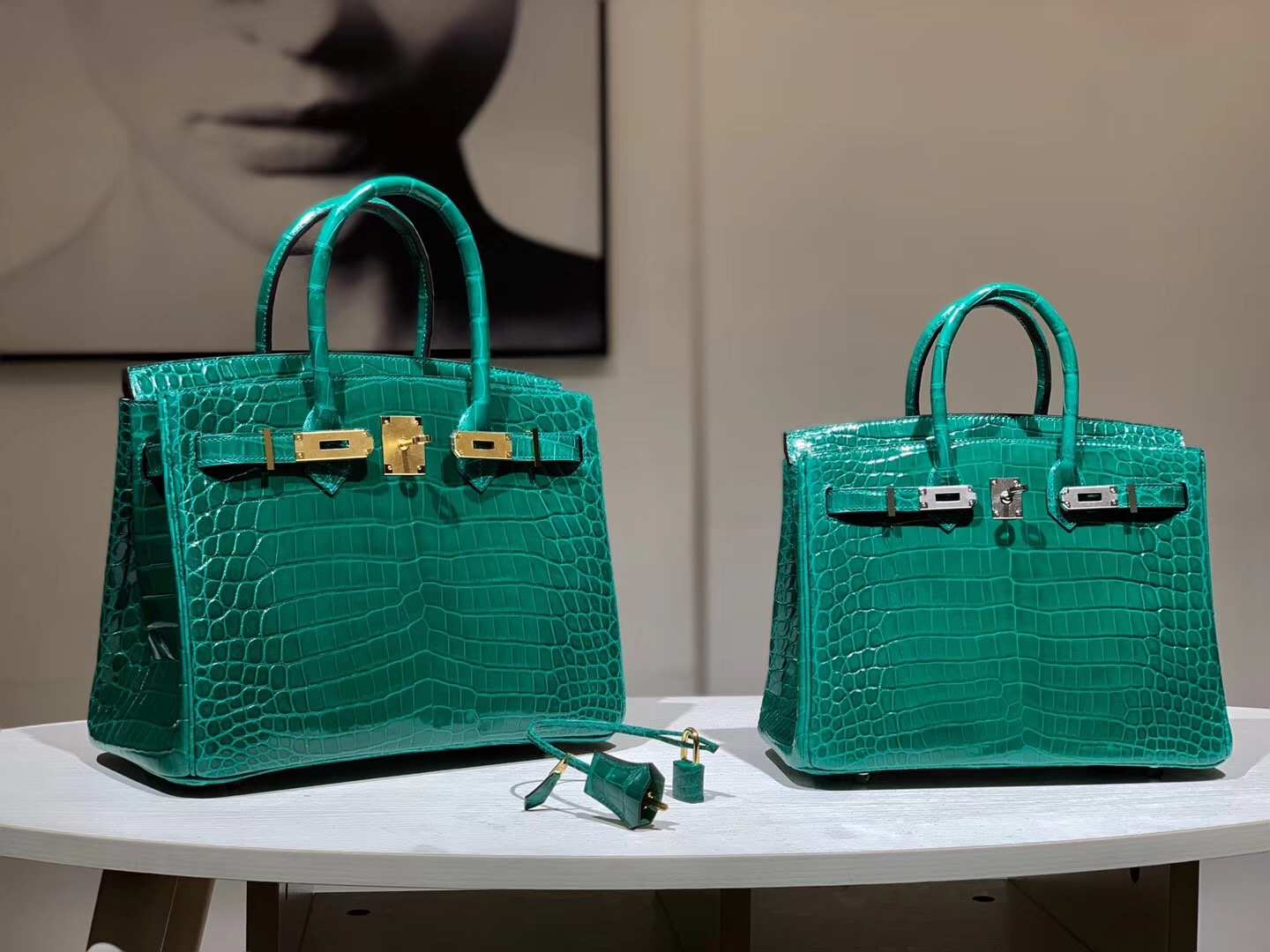 HERMES birkin 25cm 鳄鱼皮 仙人掌绿 现货