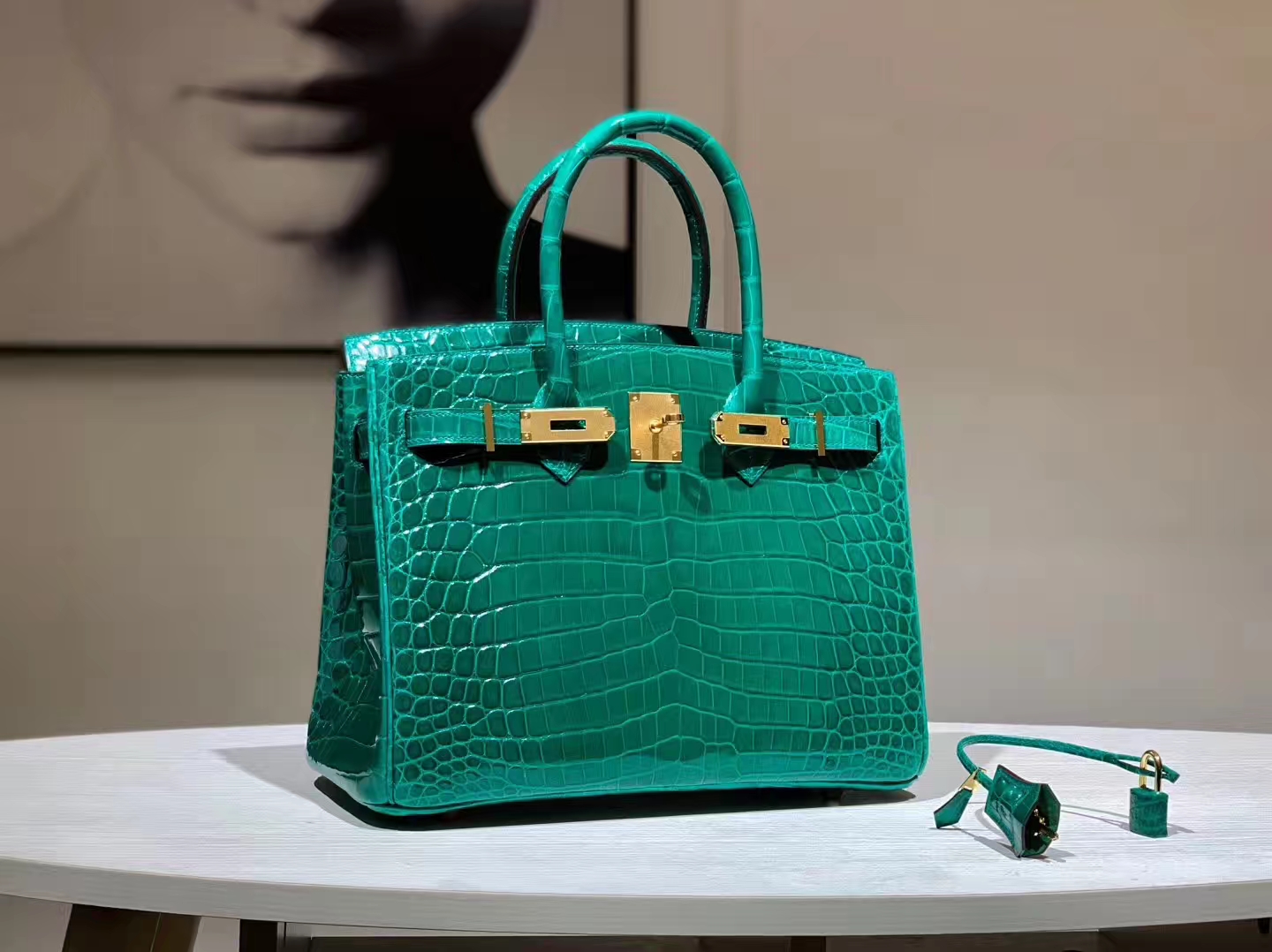 HERMES birkin 25cm 鳄鱼皮 仙人掌绿 现货