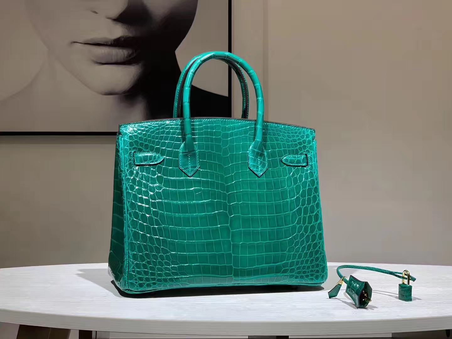 HERMES birkin 25cm 鳄鱼皮 仙人掌绿 现货