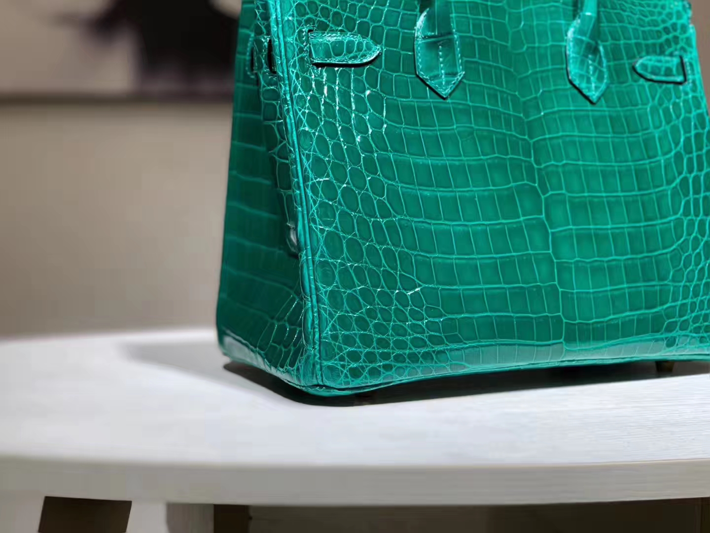 HERMES birkin 25cm 鳄鱼皮 仙人掌绿 现货
