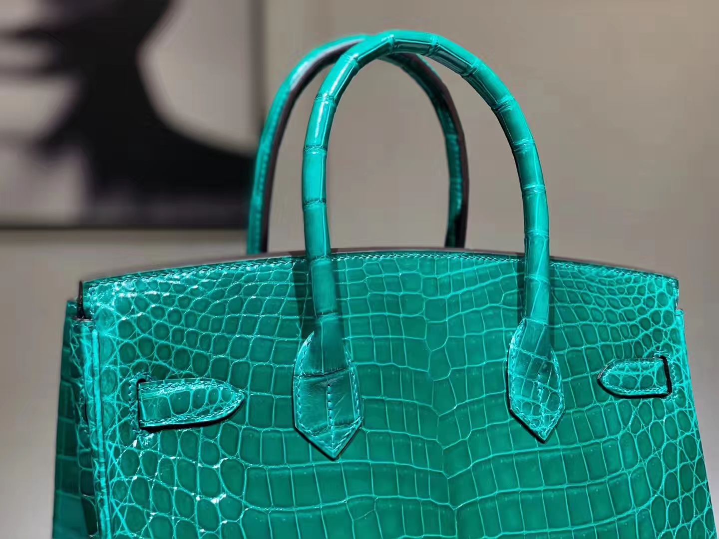 HERMES birkin 25cm 鳄鱼皮 仙人掌绿 现货