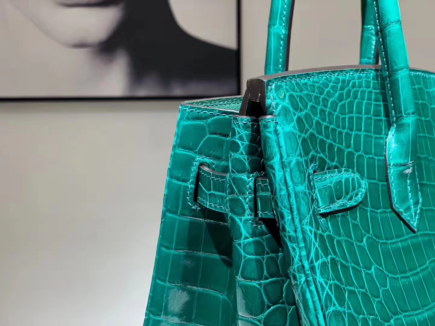 HERMES birkin 25cm 鳄鱼皮 仙人掌绿 现货