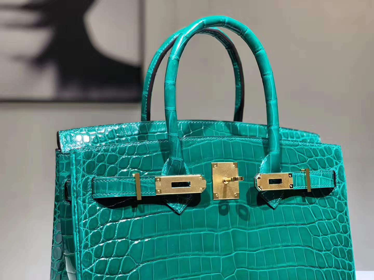 HERMES birkin 25cm 鳄鱼皮 仙人掌绿 现货