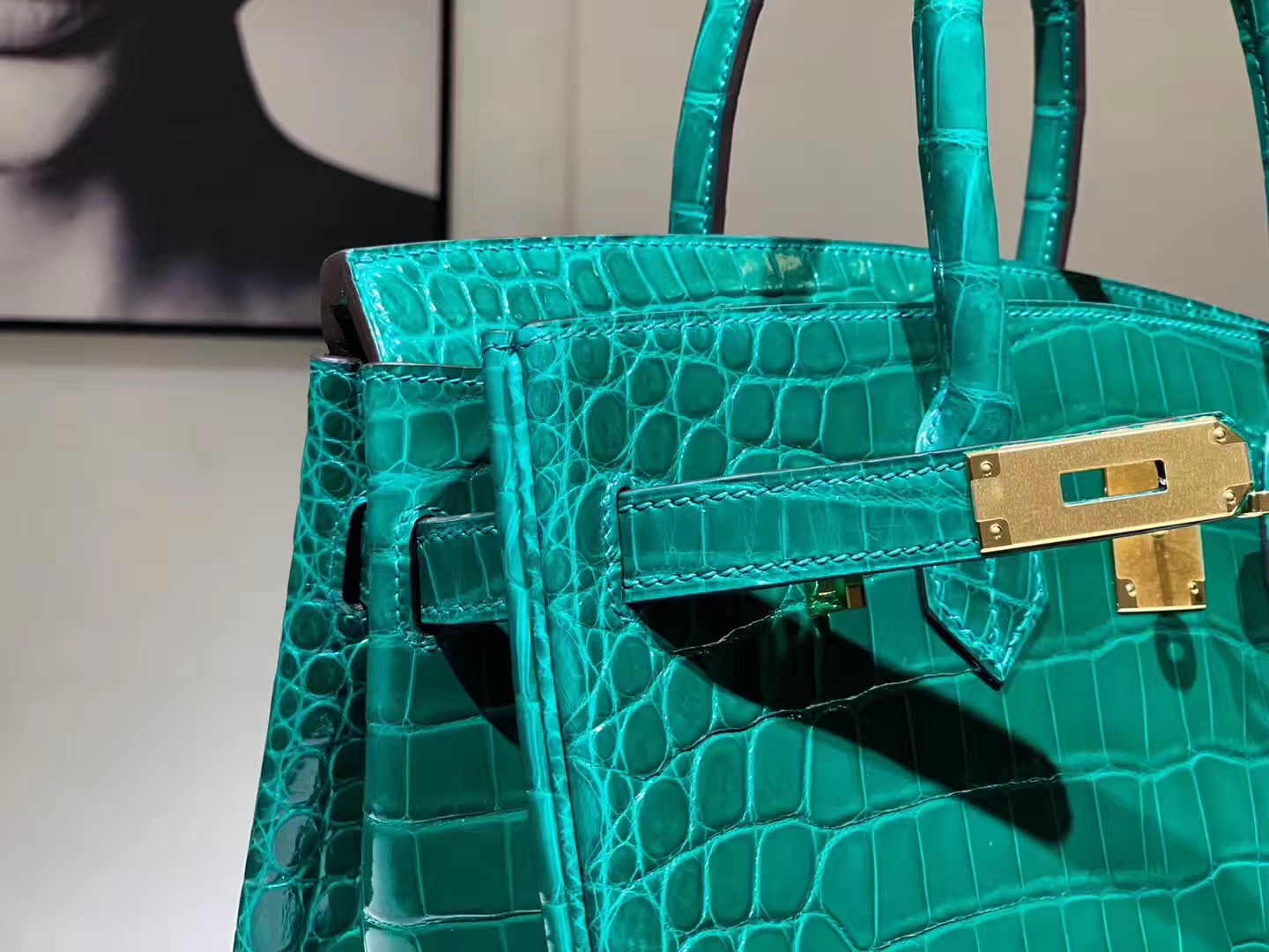 HERMES birkin 25cm 鳄鱼皮 仙人掌绿 现货